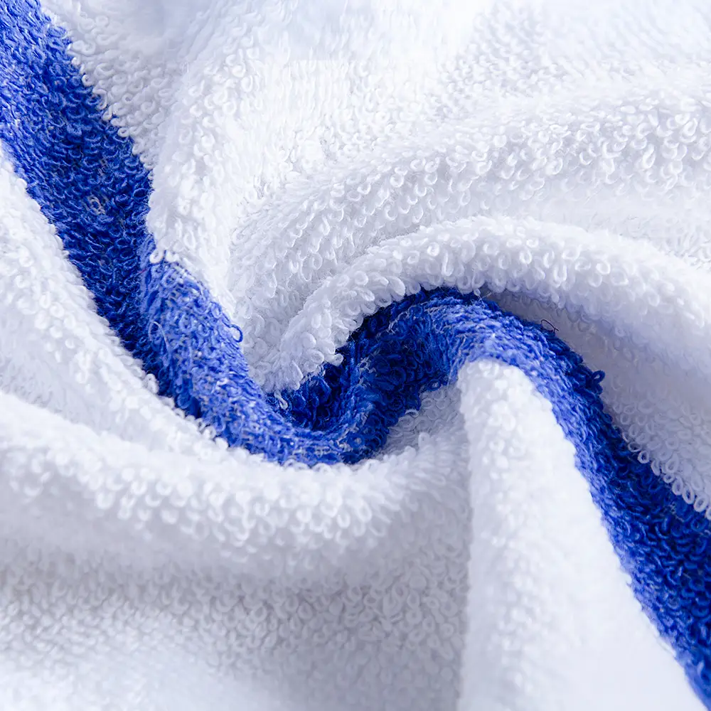 economy pool towel, center blue stripe, 24×48 8 lbs economy pool towel, center blue stripe, 24×48 8 lbs