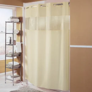 hookless shower curtain with 12" sheer voile window white, 30pcs/cs (copy)